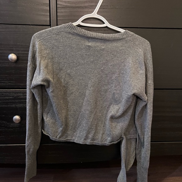 Grey Ruby Moon Wrap Sweater - Picture 5 of 6